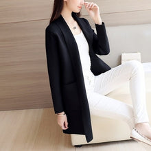 Load image into Gallery viewer, DRL Women's Autumn Winter Cardigan Sweater and Long Sections Wool Sweaters Slim Tight Bottoming Knitted Cardigans