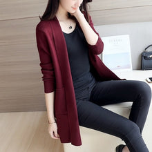 Load image into Gallery viewer, DRL Women's Autumn Winter Cardigan Sweater and Long Sections Wool Sweaters Slim Tight Bottoming Knitted Cardigans