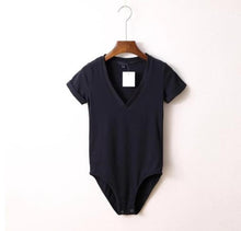 Load image into Gallery viewer, 2019 V Neck Bodysuit Women Summer Jumpsuits Short Body Suit Women's Shorts Playsuit Rompers Body for Women