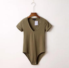 Load image into Gallery viewer, 2019 V Neck Bodysuit Women Summer Jumpsuits Short Body Suit Women's Shorts Playsuit Rompers Body for Women
