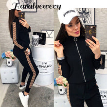 Load image into Gallery viewer, 2019 Spring Women Sport Sweat Suits Fashion Printed Running Sets  Pants Female Jogging Suit Tracksuit Hooded Sweatshirt