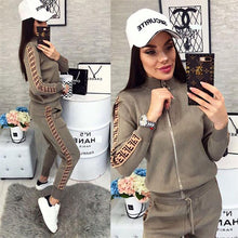 Load image into Gallery viewer, 2019 Spring Women Sport Sweat Suits Fashion Printed Running Sets  Pants Female Jogging Suit Tracksuit Hooded Sweatshirt