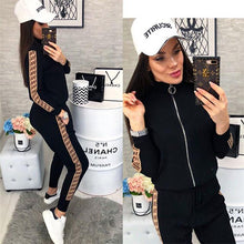 Load image into Gallery viewer, 2019 Spring Women Sport Sweat Suits Fashion Printed Running Sets  Pants Female Jogging Suit Tracksuit Hooded Sweatshirt